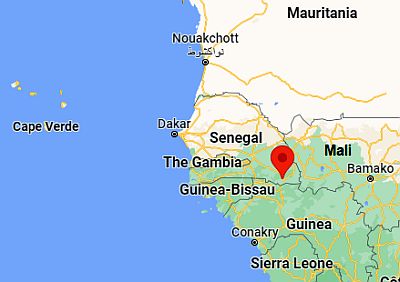 Kedougou, ubicación en el mapa