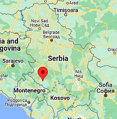 Sjenica, ubicación en el mapa