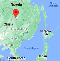 Blagoveshchensk, ubicación en el mapa