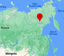 Oimiakón, ubicación en el mapa