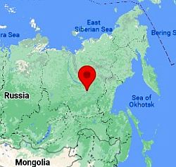 Yakutsk, ubicación en el mapa