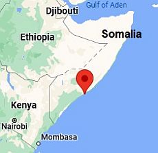 Mogadiscio, ubicación en el mapa