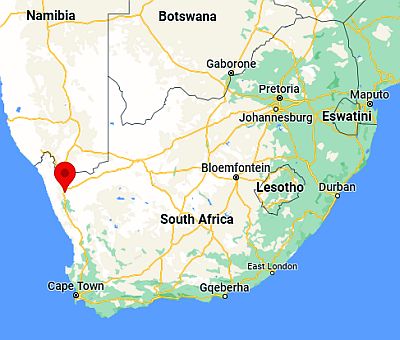 Springbok, ubicación en el mapa