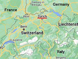 Zúrich, ubicación en el mapa