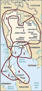 Tailandia - Zonas climáticas