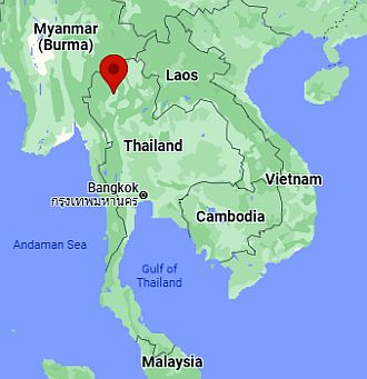 Chiang Mai, ubicación en el mapa
