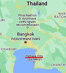 Pattaya, ubicación en el mapa