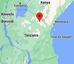 Arusha, ubicación en el mapa