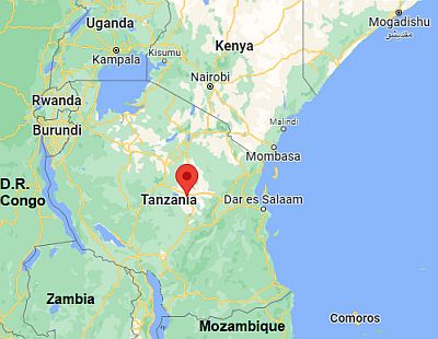 Dodoma, ubicación en el mapa