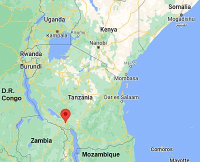 Mbeya, ubicación en el mapa