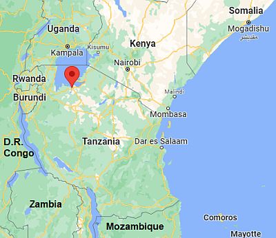 Mwanza, ubicación en el mapa