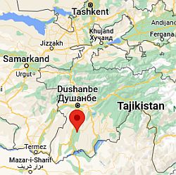Bokhtar, ubicación en el mapa