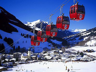 Montañas austriacas, teleférico