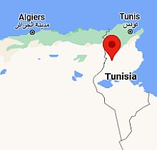 Kasserine, ubicación en el mapa