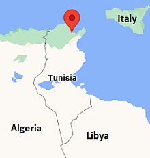 Túnez, ubicación en el mapa