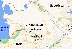 Asjabad, ubicación en el mapa