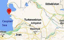 Turkmenbashi, ubicación en el mapa