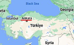 Ankara, ubicación en el mapa