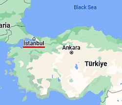 Estambul, ubicación en el mapa