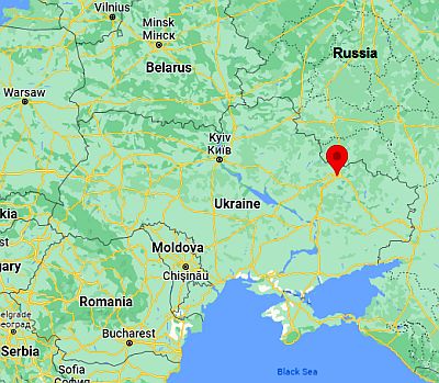 Járkiv, ubicación en el mapa
