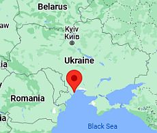 Odesa, ubicación en el mapa