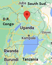 Gulu, ubicación en el mapa