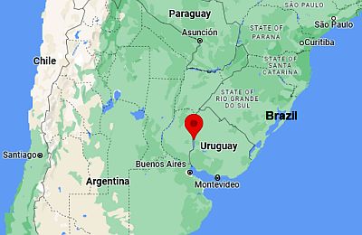 Paysandú, ubicación en el mapa