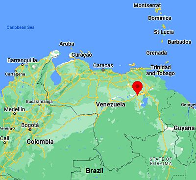Ciudad Bolívar, ubicación en el mapa