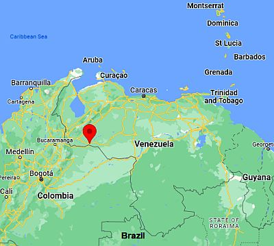 Guasdualito, ubicación en el mapa