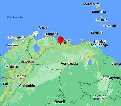 Maracay, ubicación en el mapa