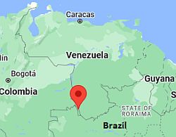 San Carlos de Río Negro, ubicación en el mapa