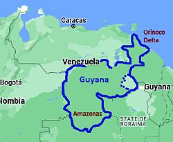 Venezuela, área ocupada por la selva