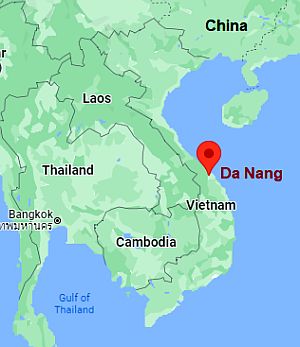 Da Nang, ubicación en el mapa