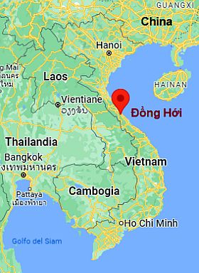 Dong Hoi, ubicación en el mapa