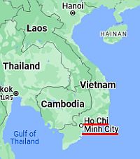 Ho Chi Minh, ubicación en el mapa