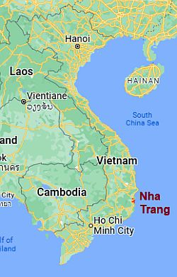 Nha Trang, ubicación en el mapa