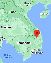 Pleiku, ubicación en el mapa