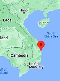 Quy Nhon, ubicación en el mapa
