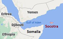 Socotra, ubicación en el mapa