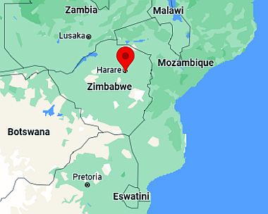 Harare, ubicación en el mapa