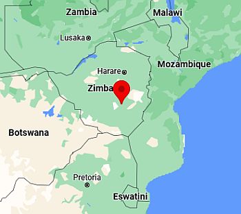 Masvingo, ubicación en el mapa